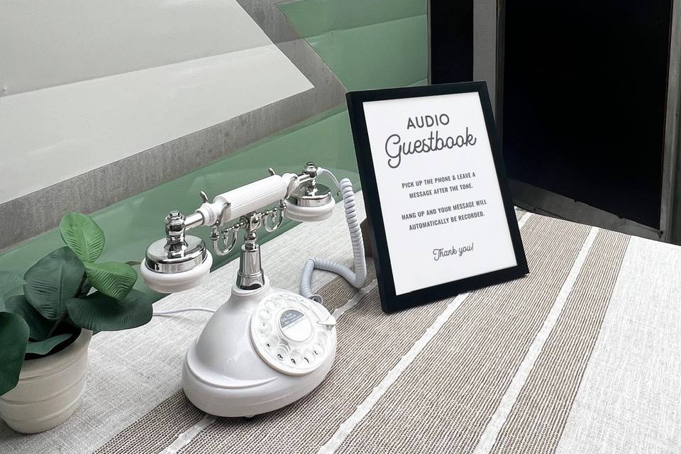 Audio guest book add on