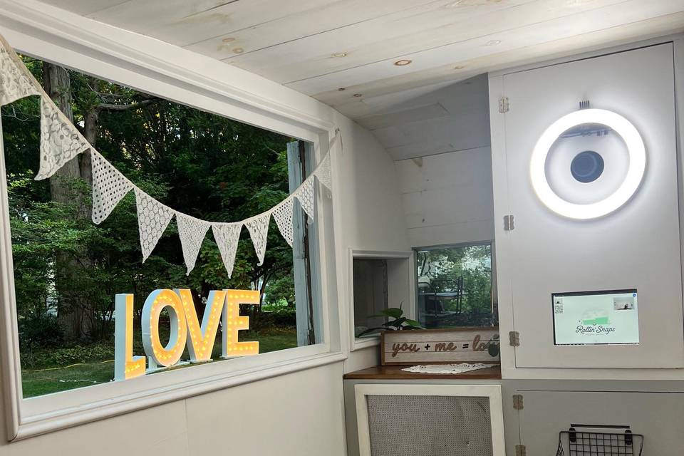 Interior with LOVE letters