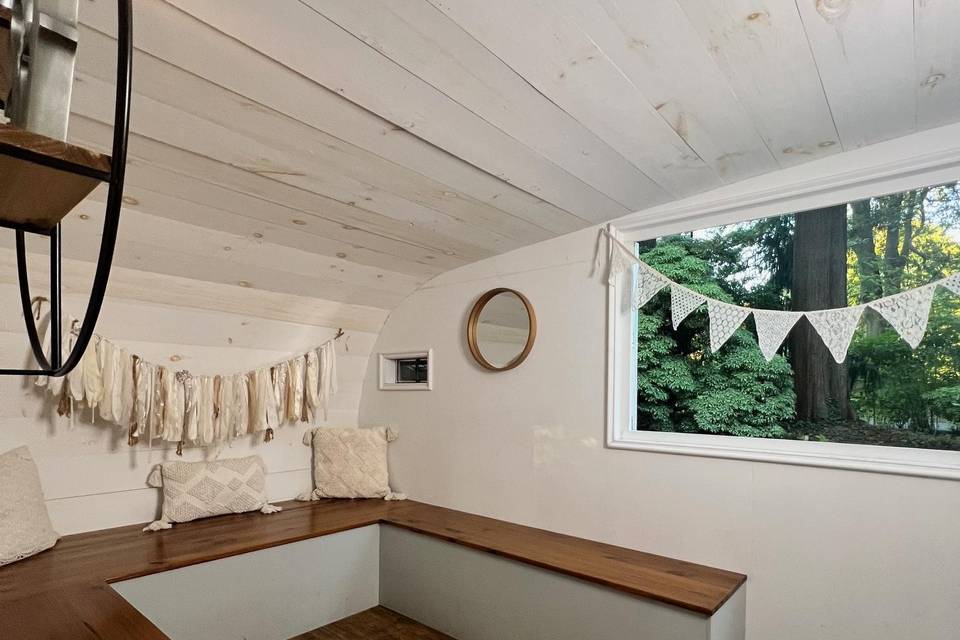 Guest photo booth area