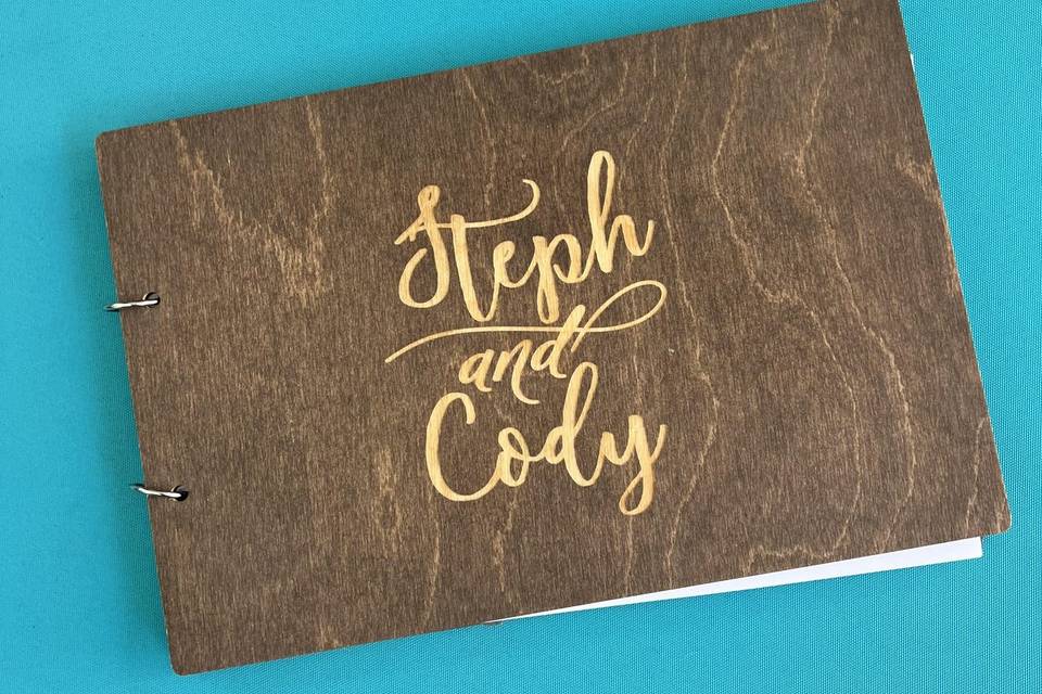 Wooden guest book add on