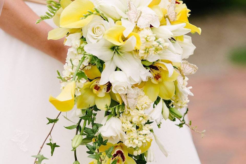 Yellow Cascading Bouquet