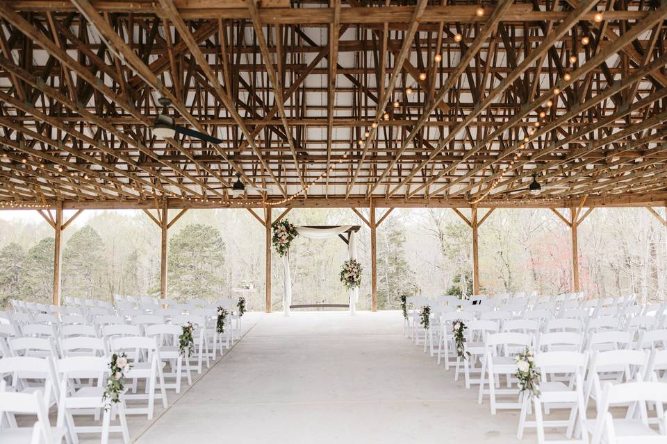 Bride and groom view