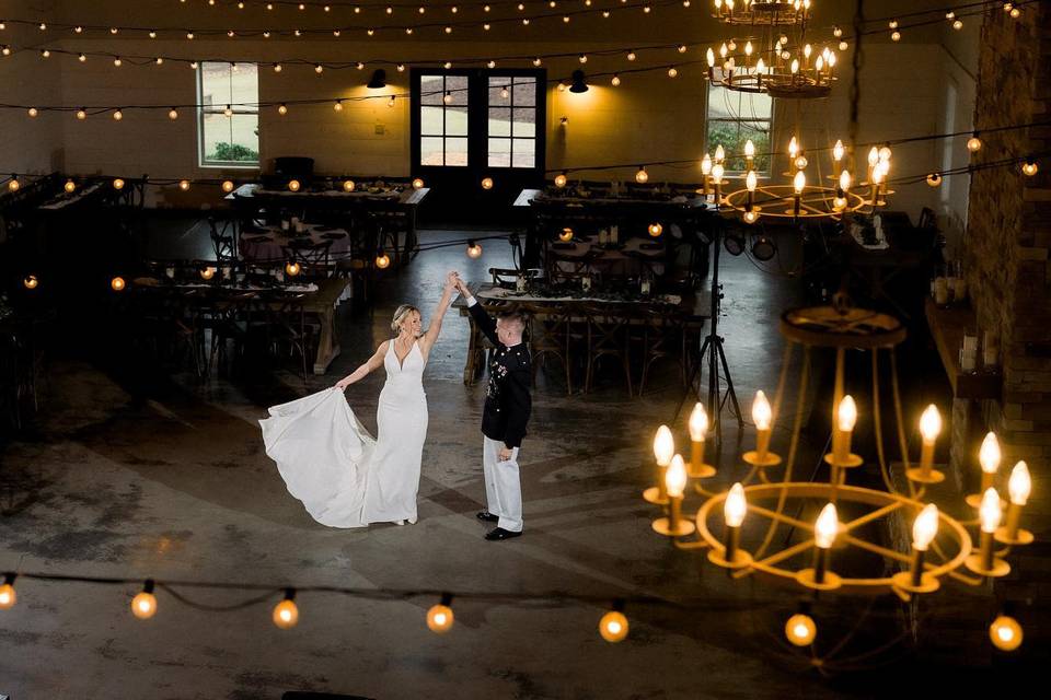 Bride and groom banquet space