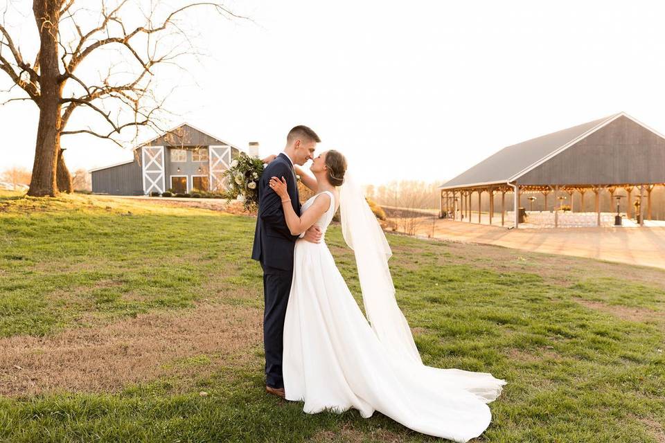 Bride and groom view