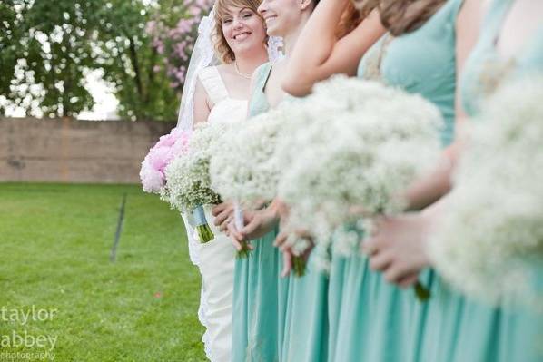 Bride with the bridesmaids