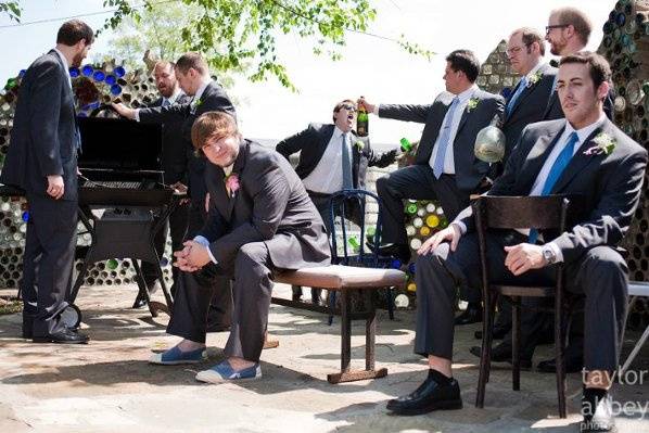 Groom with the groomsmen