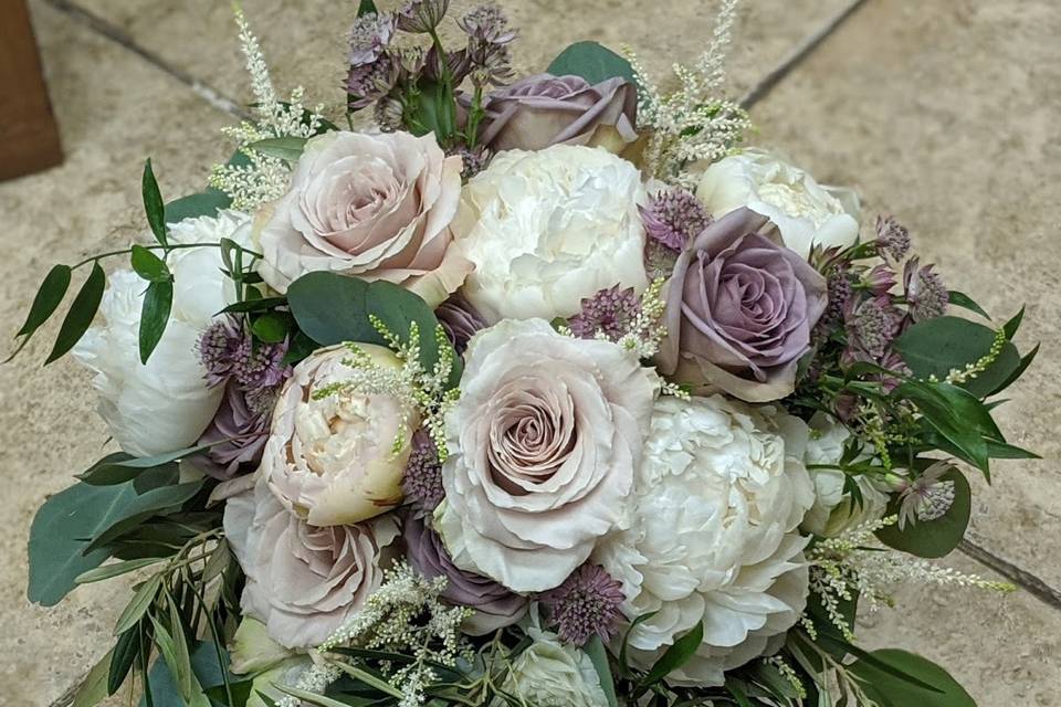 Lavender and white bouquet