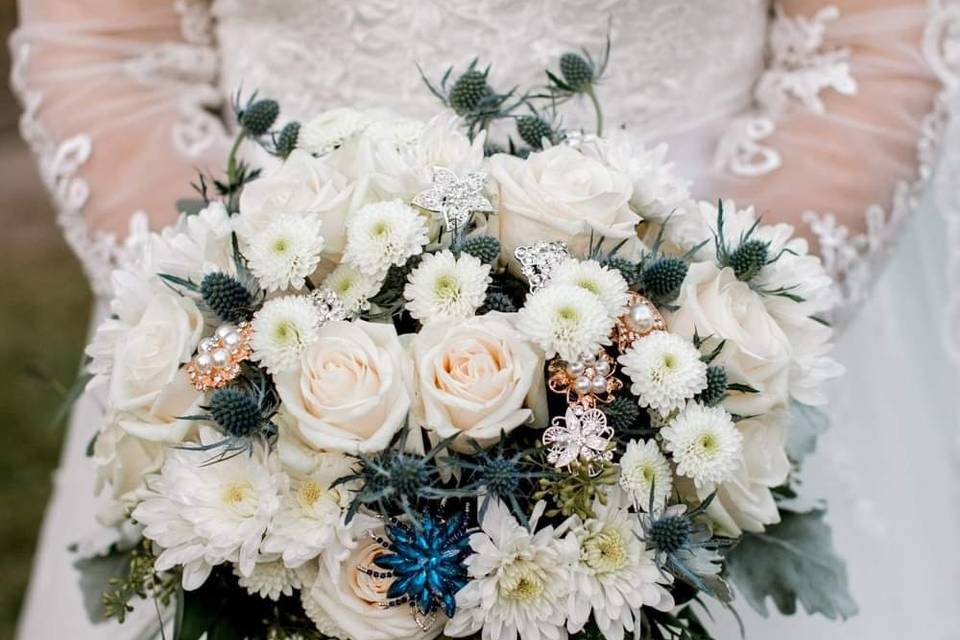 Blue and White Blooms