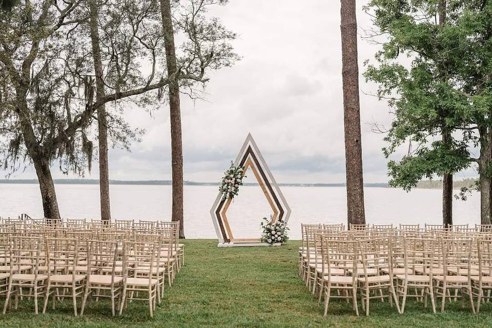 Unique Ceremony Backdrop