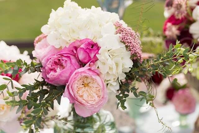 Flowers in a clear vase
