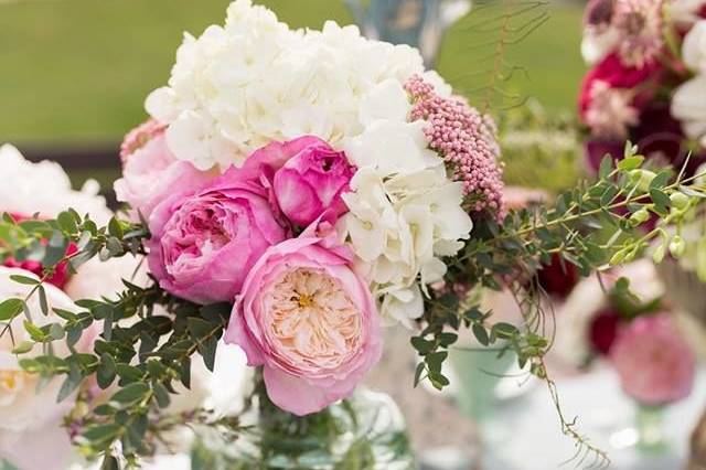 Flowers in a clear vase