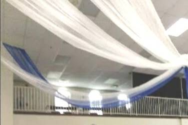 Black and white reception setup