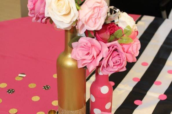 Flowers in a fun vase