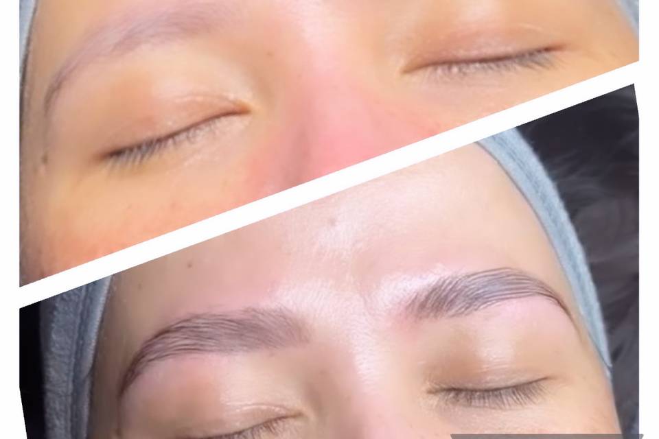 Eyebrows lamination and tint