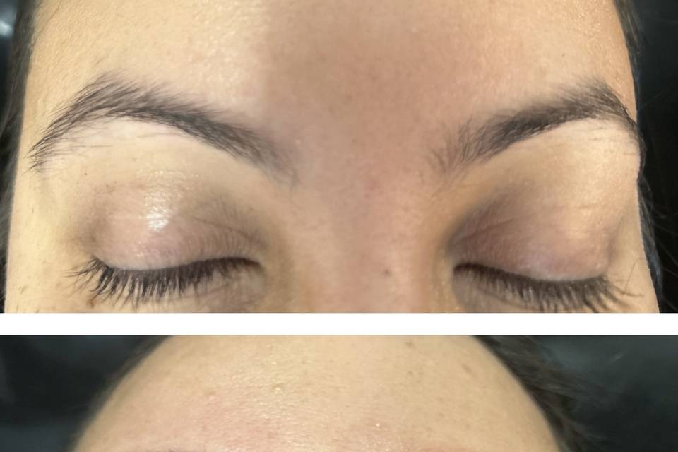 Eyebrows lamination and tint