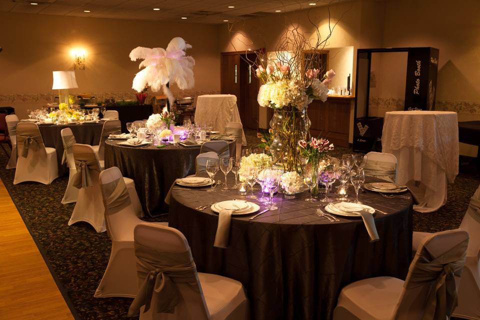 Spandex chair covers in Hall