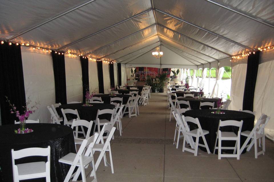 Modern black & white reception