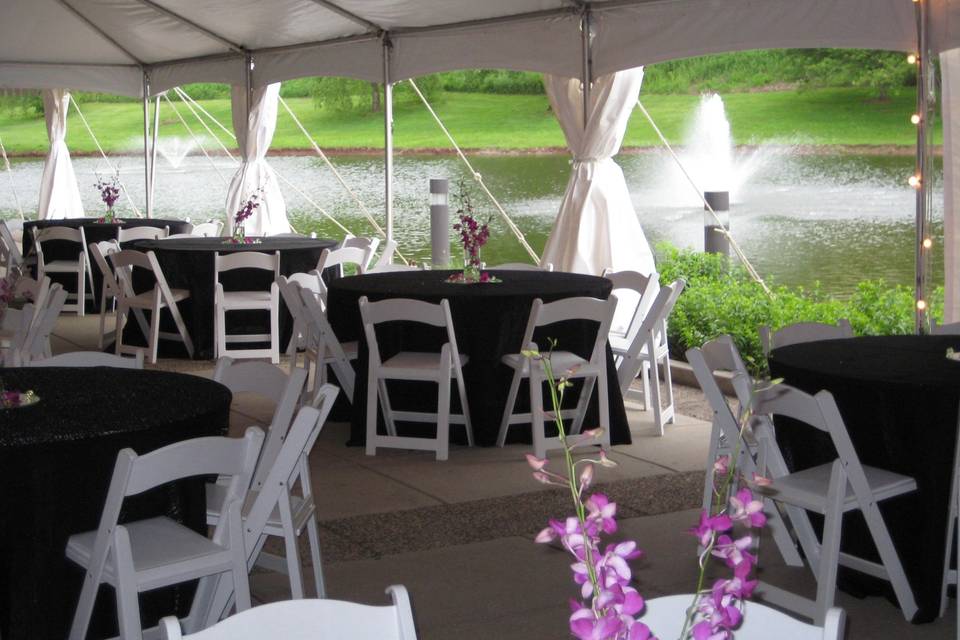 Modern black & white reception