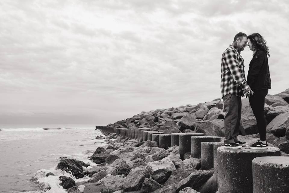 Couple by the sea