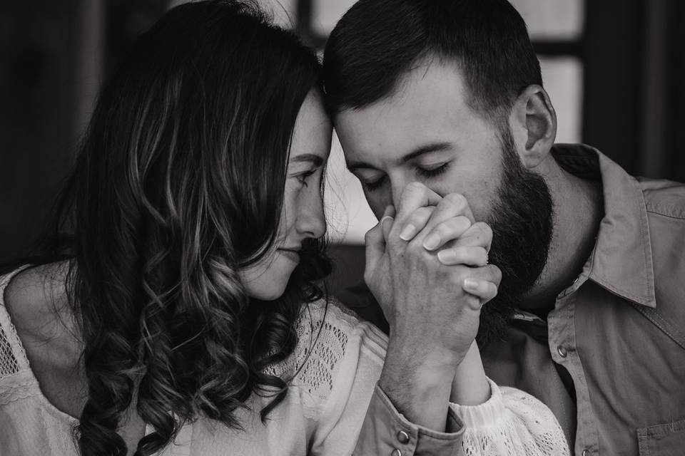 Black and white engagement