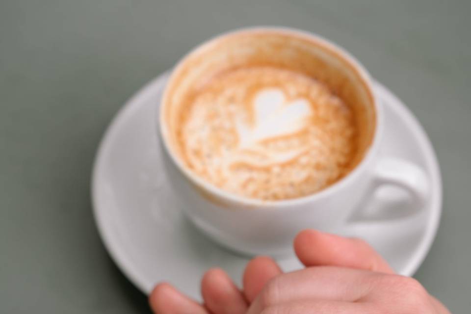 Coffee and engagement ring