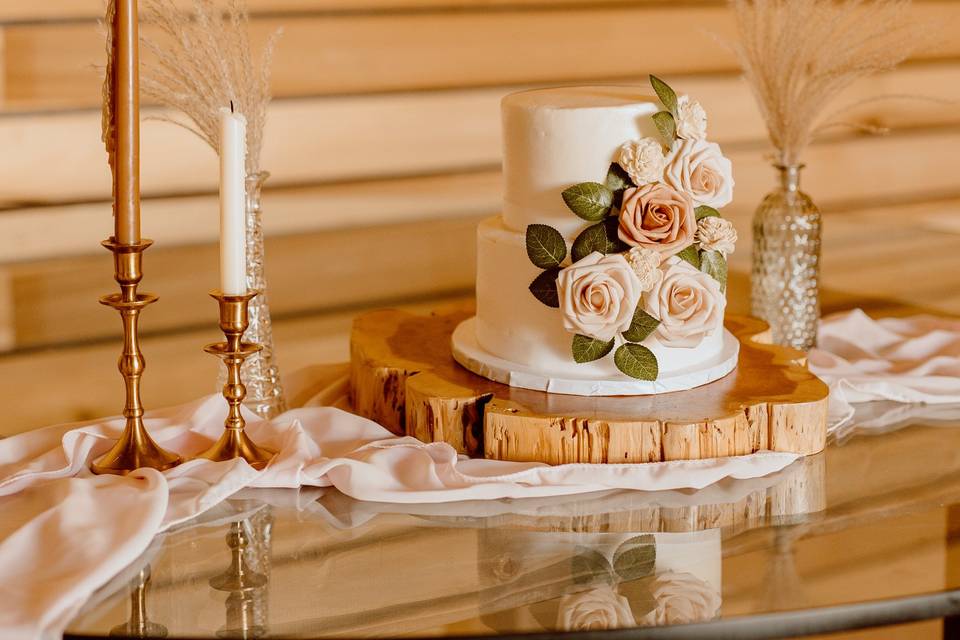 Cake Table in the Barn