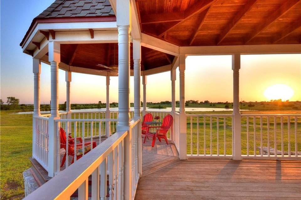 Gazebo view of sunset