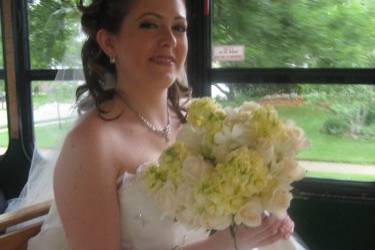 client's wedding gown