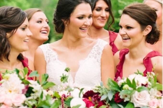 Bride with her friends