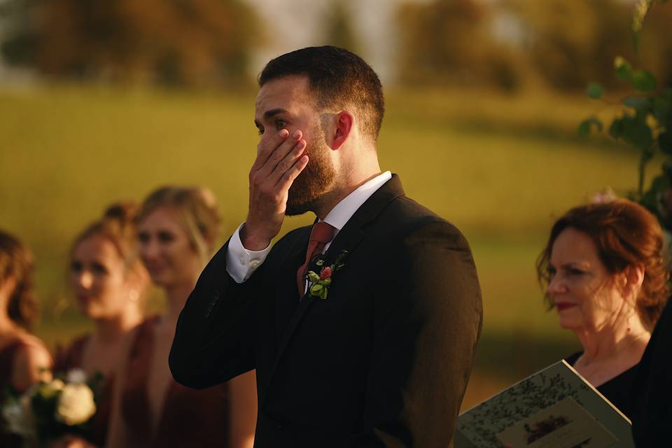 That moment he sees her