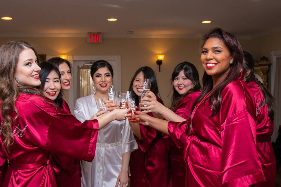 Bride and Bridesmaids