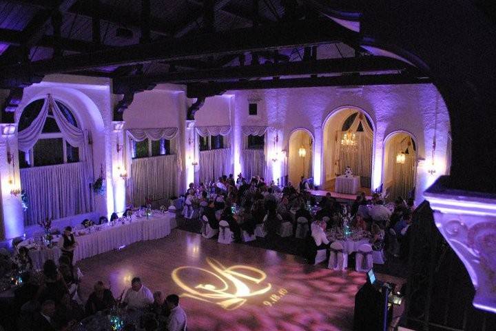 Wedding monogram uplighting