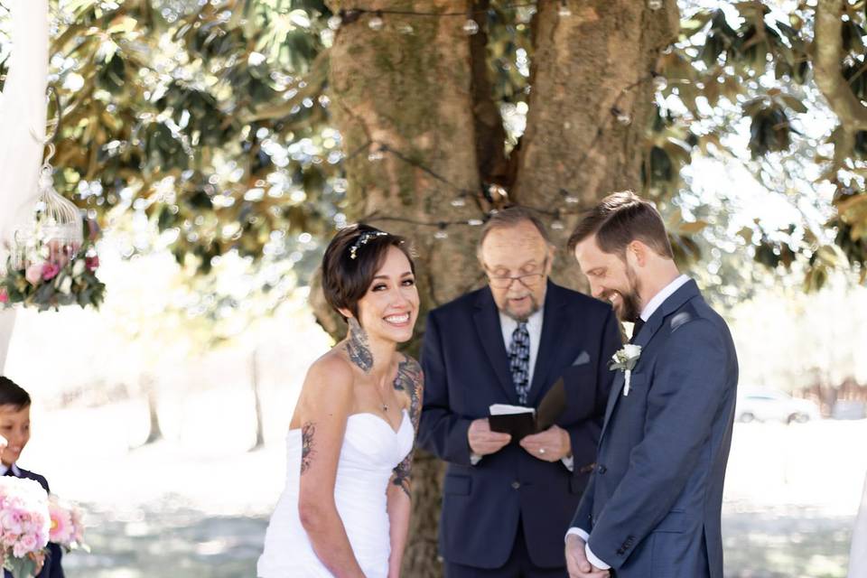 Under the magnolia tree