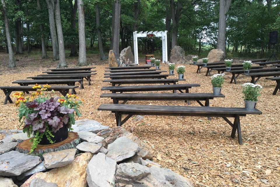 Wooded ceremony site