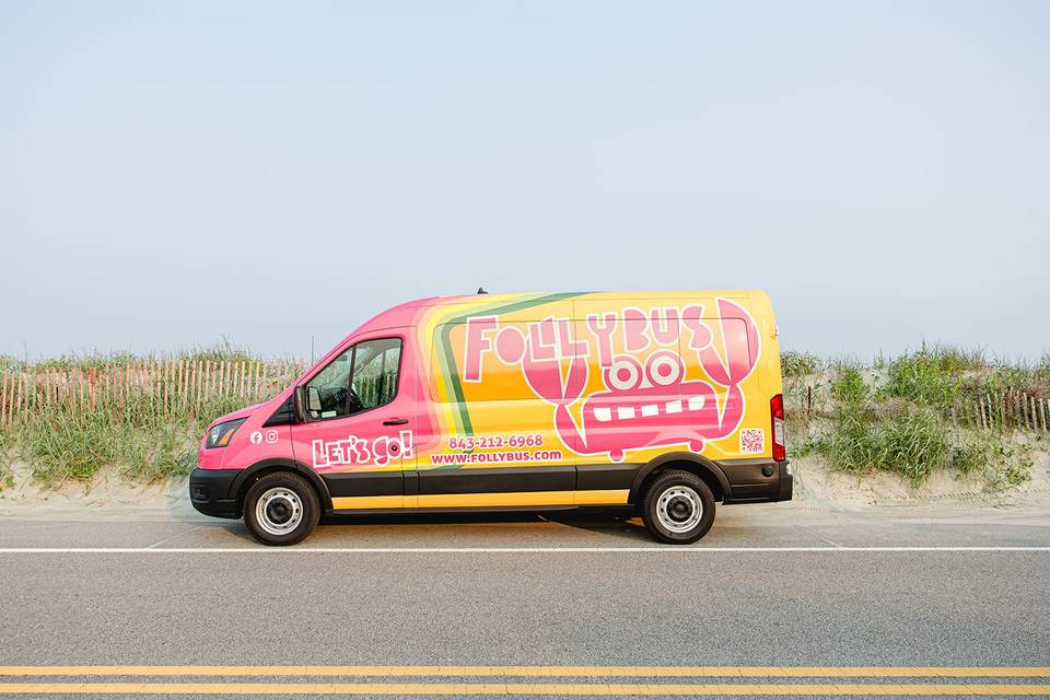 Folly Bus at the beach