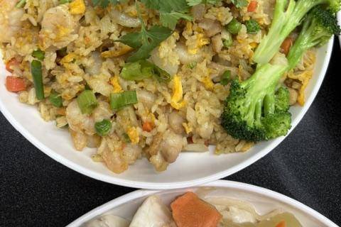 FRIED RICE WITH HALAL CHICKEN