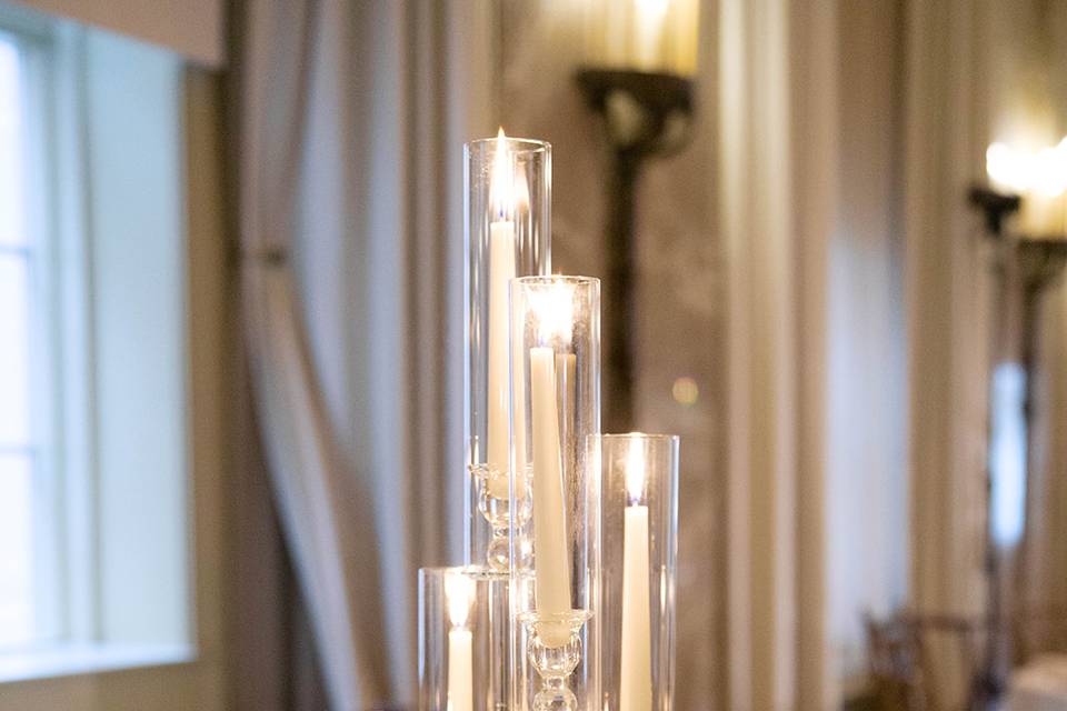 Candelabra centerpieces