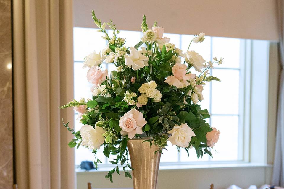Elevated centerpieces ballroom
