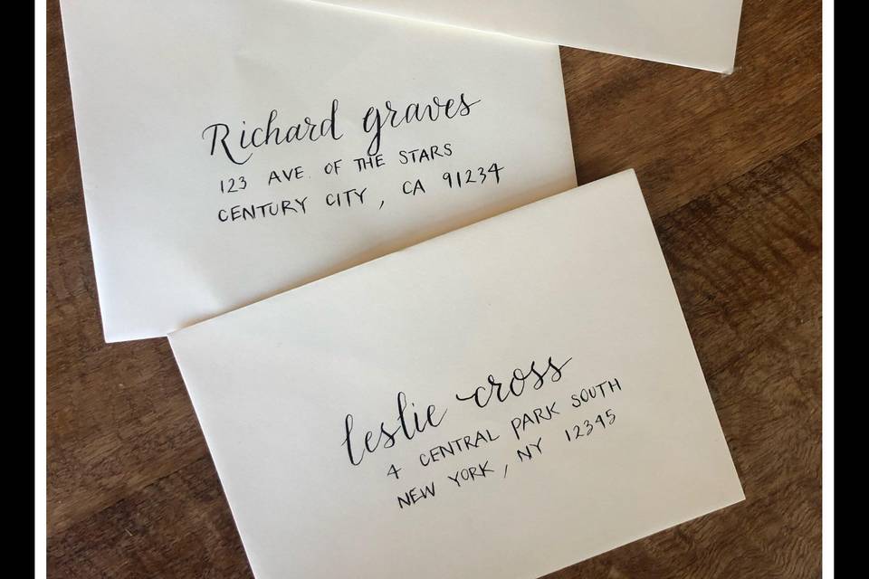 Addressed envelopes