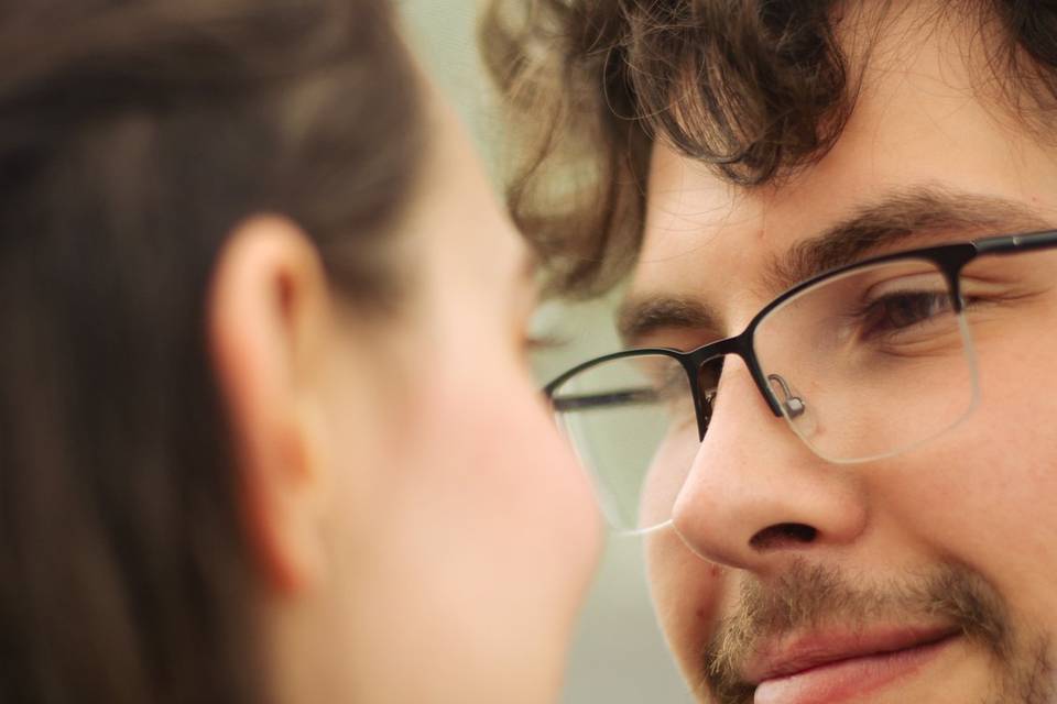 Groom looking lovingly