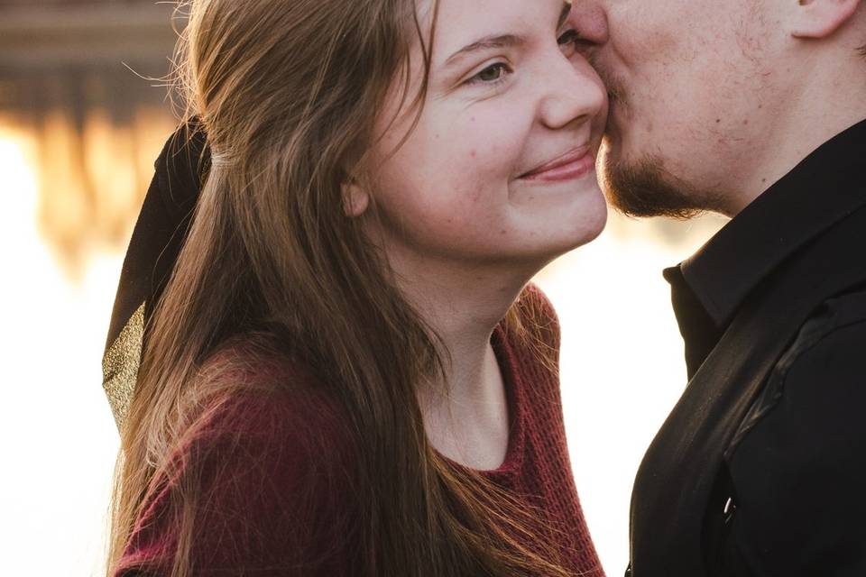 Cheek kiss
