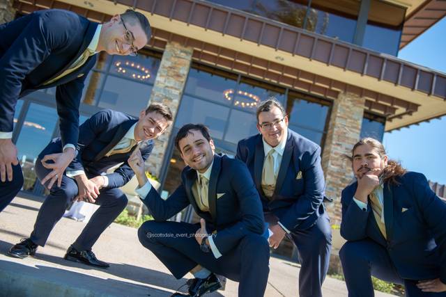 Groom and groomsman