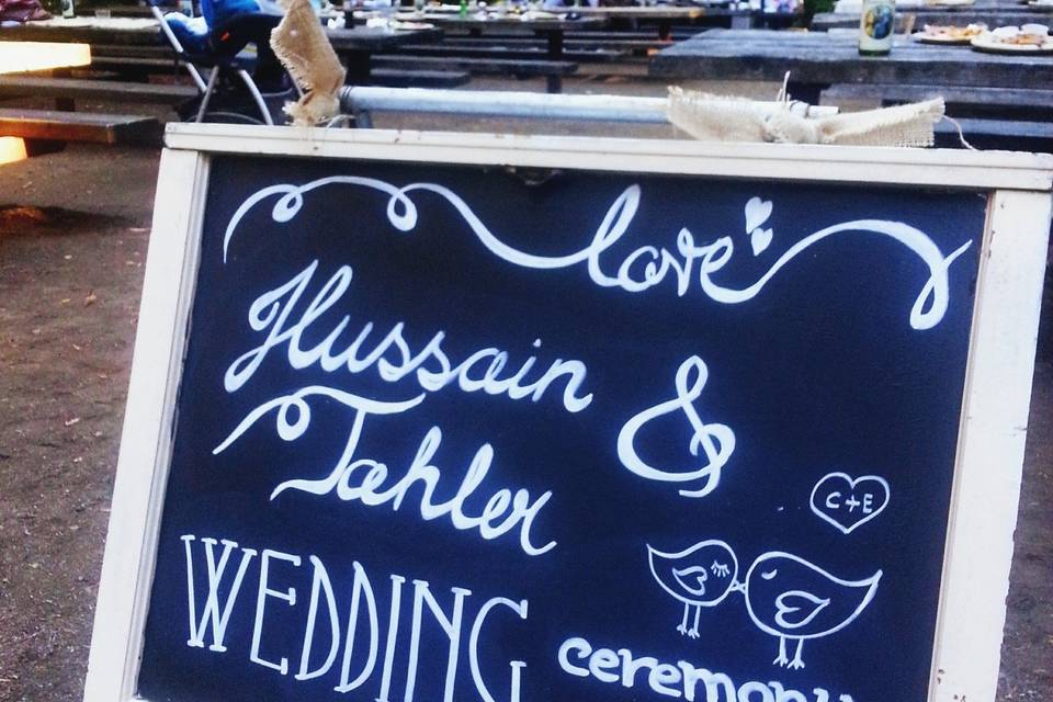 Wedding sign