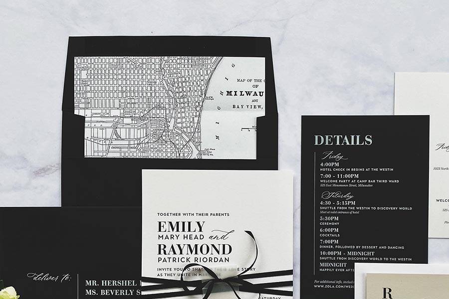 California modern invitations