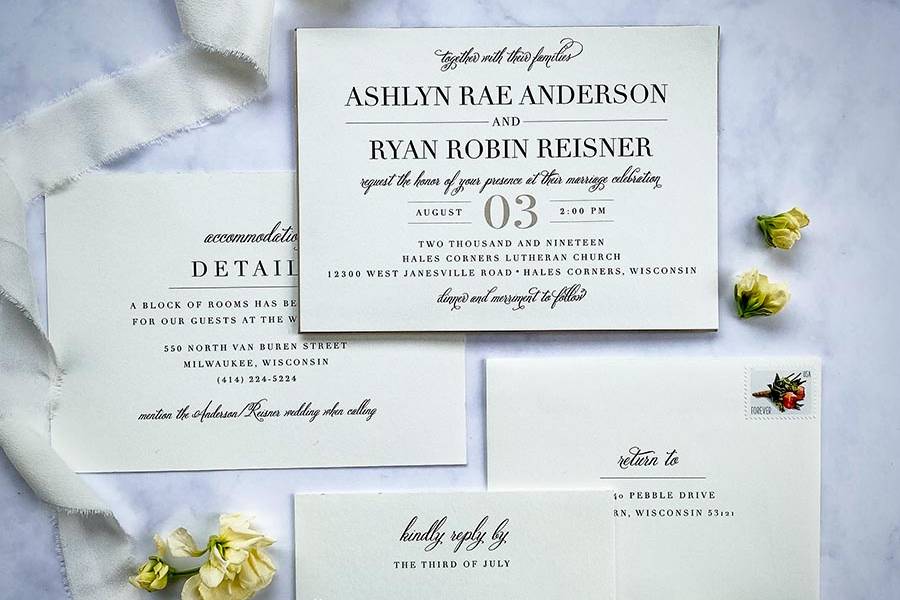 Modern invitations