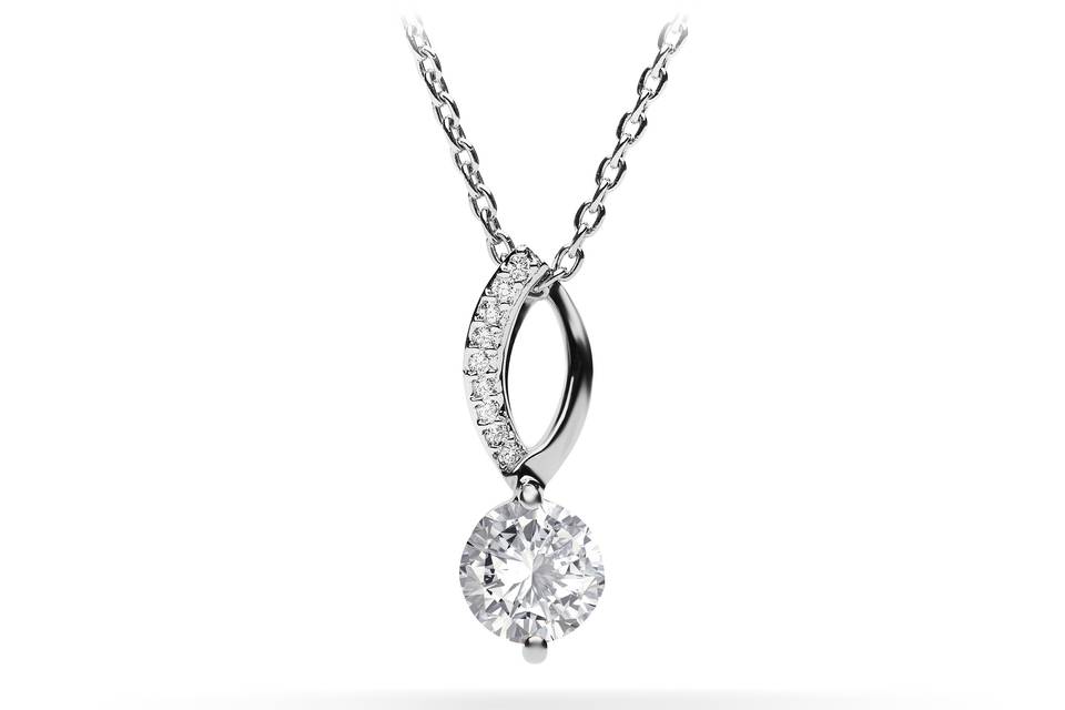 Naledi Collection Diamond Shield Pendant