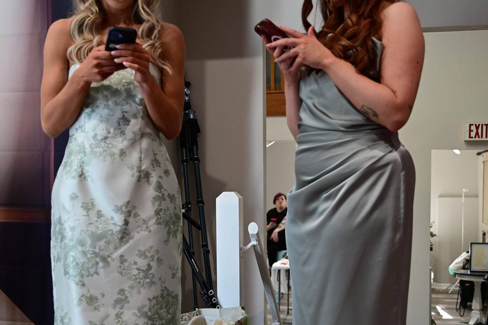 Bridal party in between