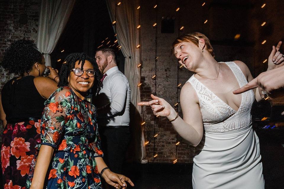 Guests dancing