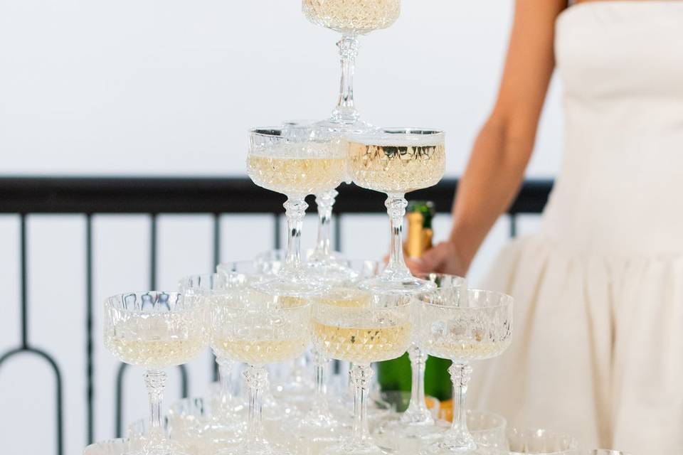 Tower of champagne