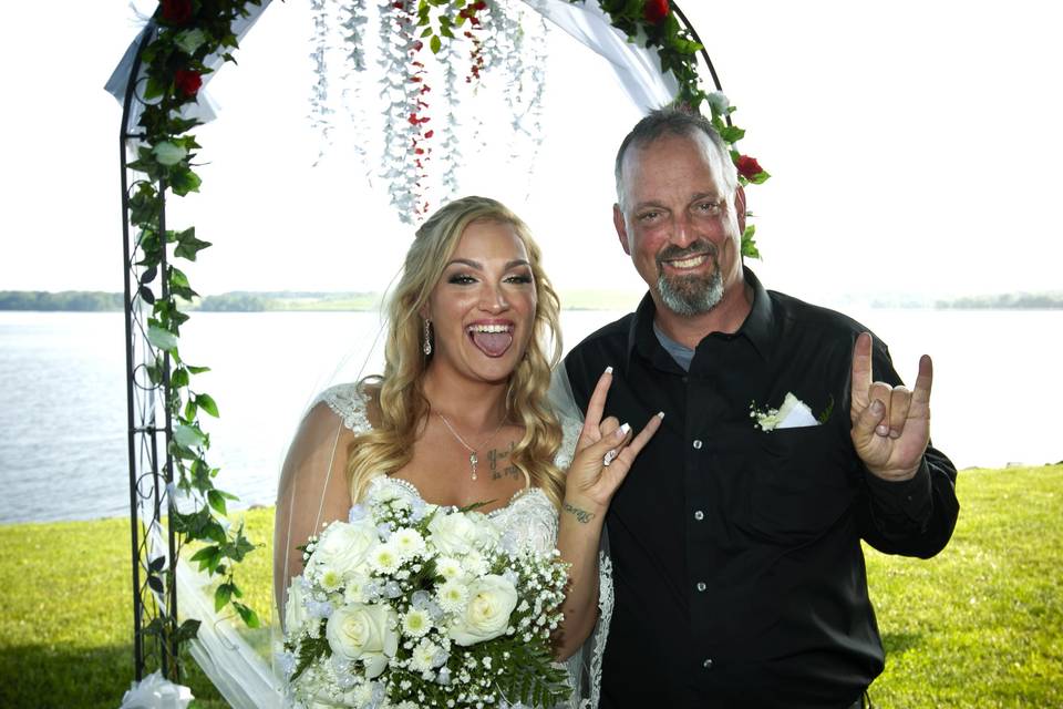 The bride and her father